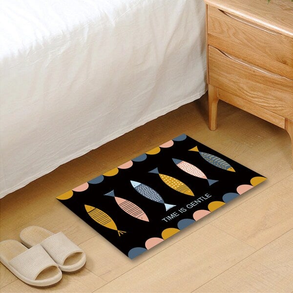 1 Piece Bedroom Rug Fish Pattern Cartoon Soft Carpet multicolour 40*60(W*L)cmcm - Image 3