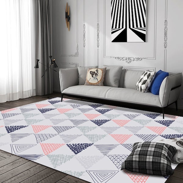 Modern Soft Multi-Functional Home Living Room Bedroom Antiskidding Footcloth multicolour 60*90(W*L)cmcm - Image 2