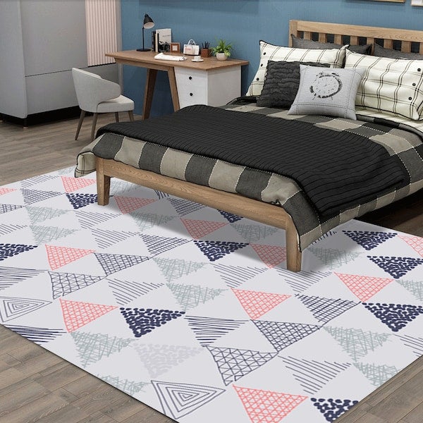 Modern Soft Multi-Functional Home Living Room Bedroom Antiskidding Footcloth multicolour 60*90(W*L)cmcm - Image 5