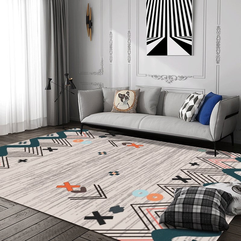 Modern Creative Print Vintage Home Living Room Bedroom Kitchen Carpet multicolour 120*160(W*L)cmcm - Image 1