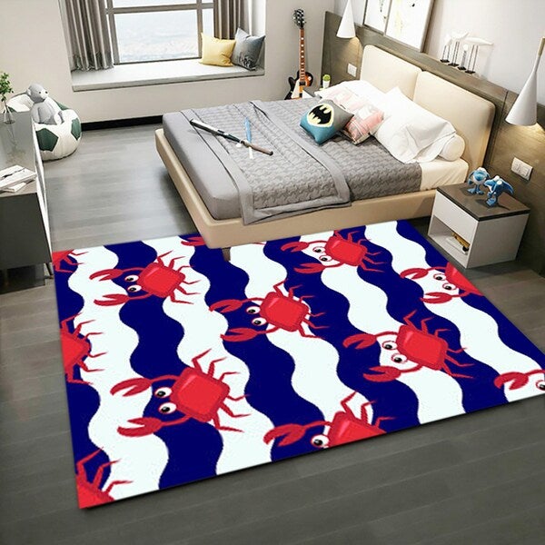 1 Piece Living Room Rug Cartoon Stripe Pattern All-match Carpet multicolour 50*80(W*L)cmcm - Image 5
