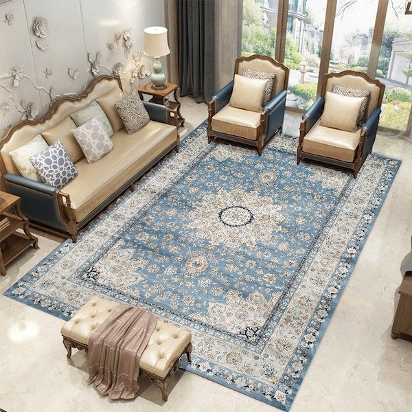 1 Piece Living Room Rug European Style Anti-slip Carpet multicolour 60*90(W*L)cmcm  - Image 2