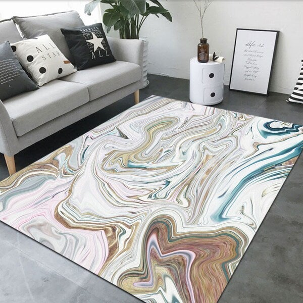 Home Floor Nordic Style Rectangle Anti-Slip Living Room Rug multicolour 40*60(W*L)cmcm  - Image 3