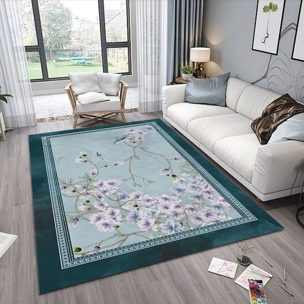 1 Piece Fashion Home Floral Modern Character Practical Living Room Rug multicolour 120*160(W*L)cm - Image 5