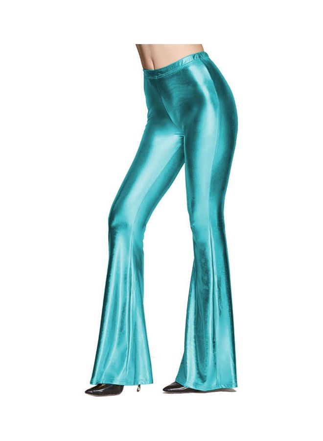High Waist Slim Bell-bottom Pant Lake Blue 