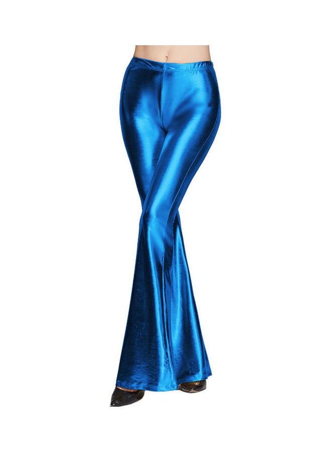 High Waist Slim Bell-bottom Pant Navy Blue 
