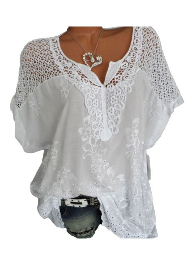 V Neck Top Watermelon Red  - Image 4