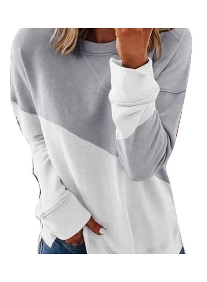 بلوزة بأكمام طويلة رمادي - Image 1