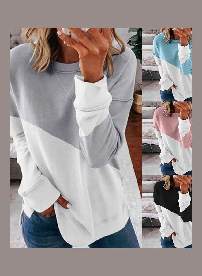 بلوزة بأكمام طويلة رمادي - Image 2