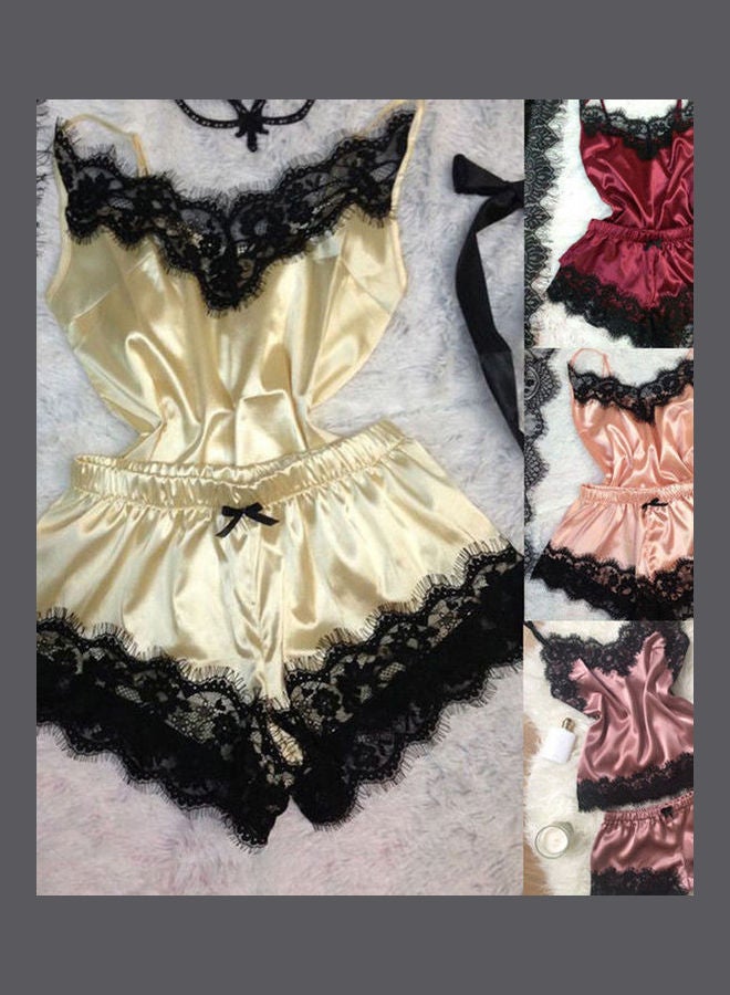 Top And Pant Nightwear Set Lotus Color  - Image 4