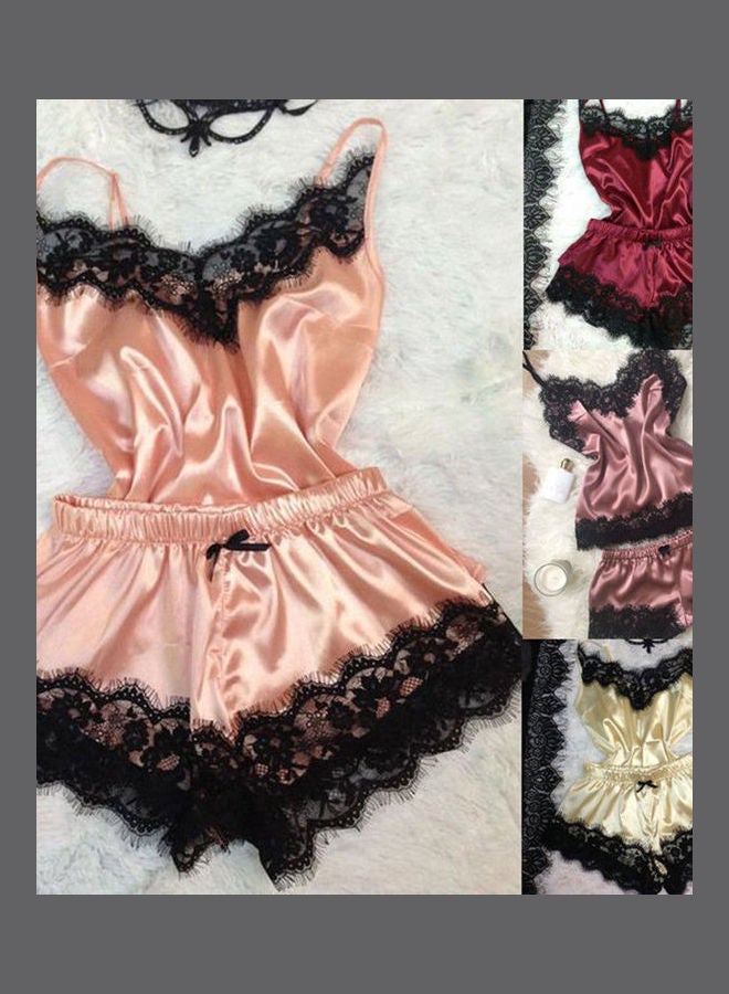 Top And Pant Nightwear Set Lotus Color  - Image 5