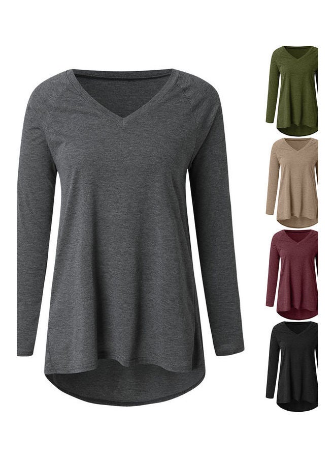 V Neck Top Army Green  - Image 4
