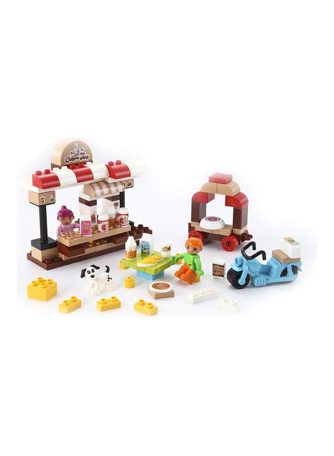 شور مجموعة لعبة مكعبات بناء للأطفال بتصميم مقهى مكوّنة من 88 قطعة - Image 5