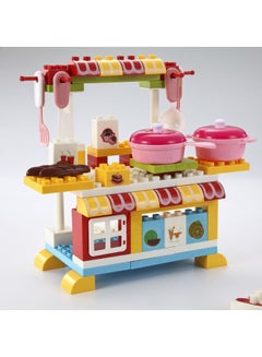 Shuer 81 Piece  Building Blocks Children's Simulation Kitchen Set  - Image 4
