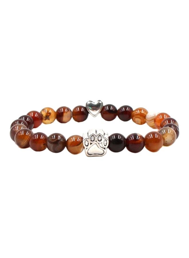 Sharpdo Paw Design Beaded Bracelet