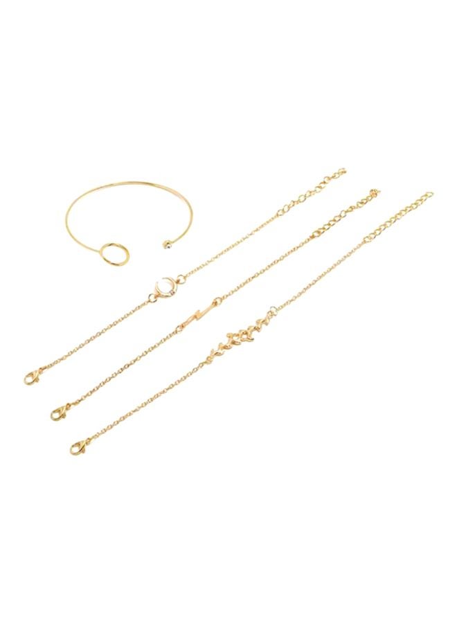 شاربدو مجموعة أساور قابلة للتعديل مصنوعة من خليط معدن مكونة من 4 قطع - Image 1