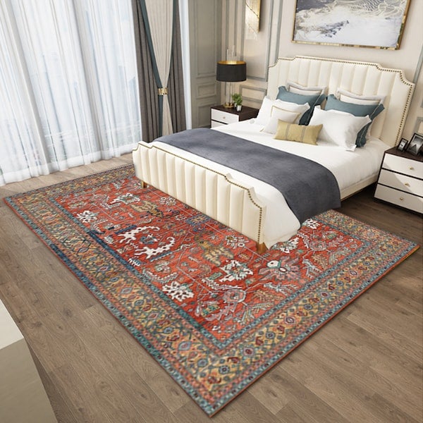Living Room Rug Vintage Anti-Slip Durable Carpet Multicolour 50x80(WxL)cm  - Image 3