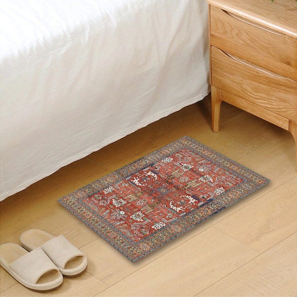 Living Room Rug Vintage Anti-Slip Durable Carpet Multicolour 50x80(WxL)cm  - Image 5