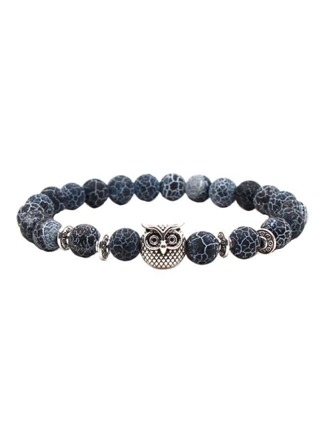 Sharpdo - Owl Charm Design Beaded Bracelet - Image 1