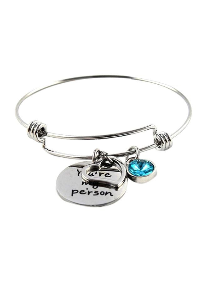 شاربدو سوار بحلية بتصميم كتابة ومرصع بالأحجار - Image 1