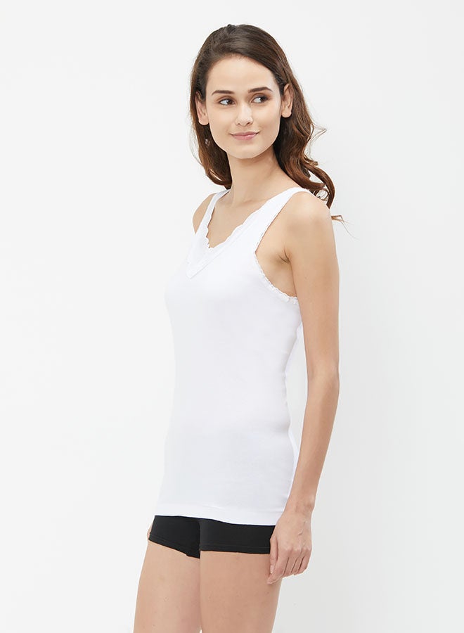 BYC - Ladies Cotton Vest White - Image 1