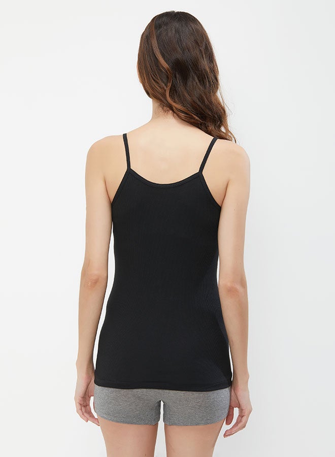 BYC Ladies Cotton Camisole Black  - Image 5