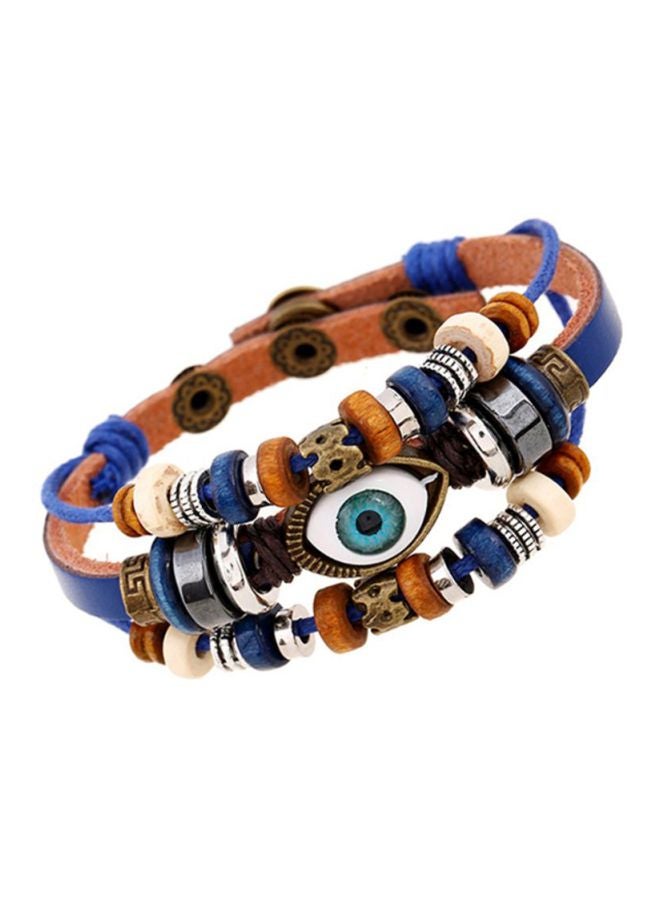 Sharpdo Multilayer Eye Design Beaded Bracelet 