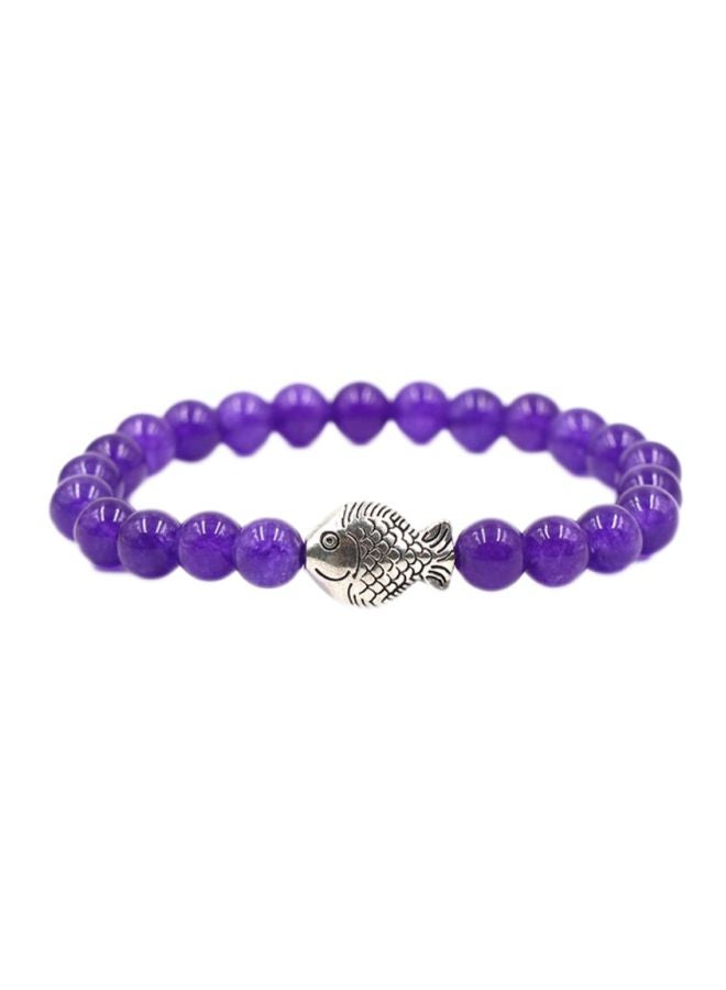 Sharpdo Fish Charm Design Beaded Bracelet