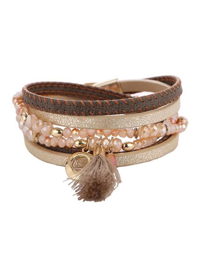 سوار ملتف بإبزيم متعدد الطبقات ومرصع باللؤلؤ