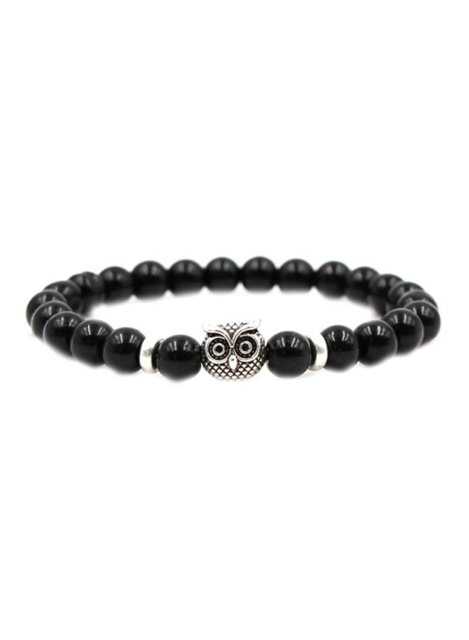 Owl Charm Design Beaded Bracelet