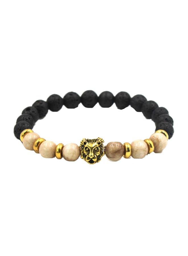سوار من الخرز بحلية على شكل أسد