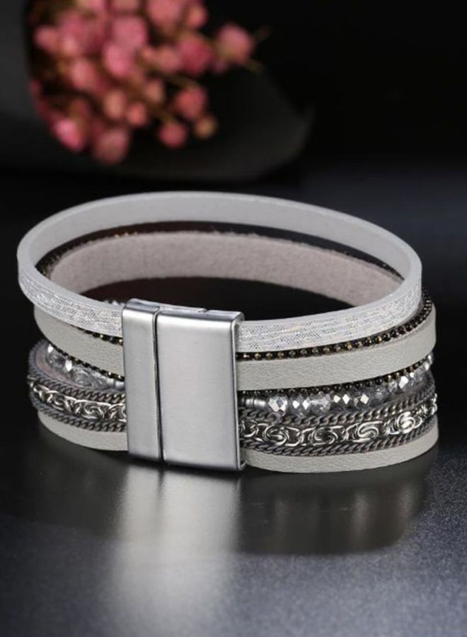Sharpdo Multi-Layer Wrap Magnet Buckle Bracelet - Image 2