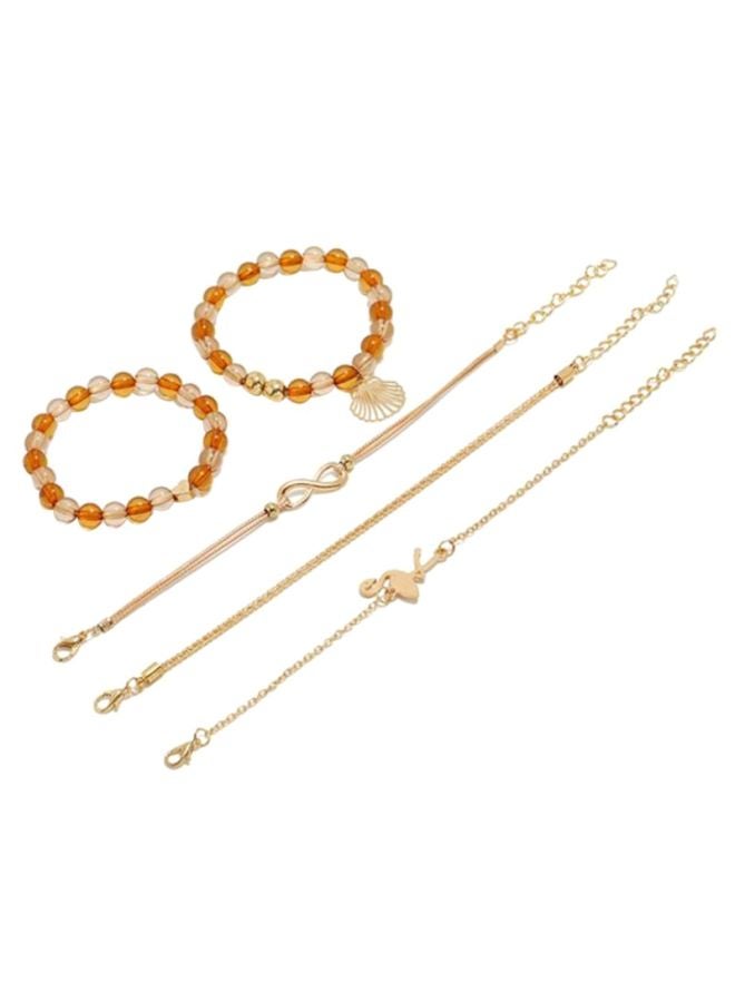 Sharpdo 5-Piece Alloy Adjustable Bracelet Set - Image 1