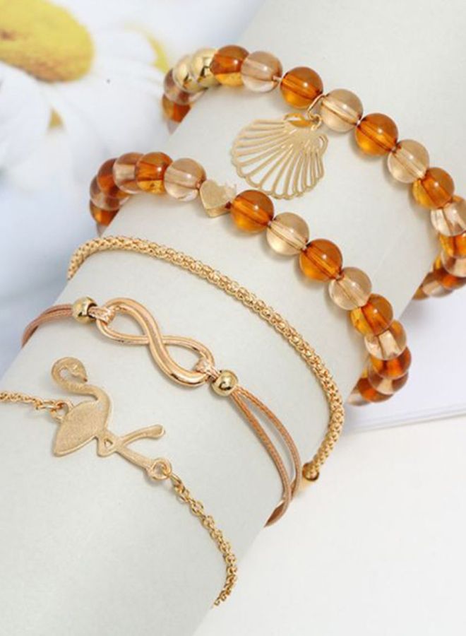 Sharpdo 5-Piece Alloy Adjustable Bracelet Set - Image 2