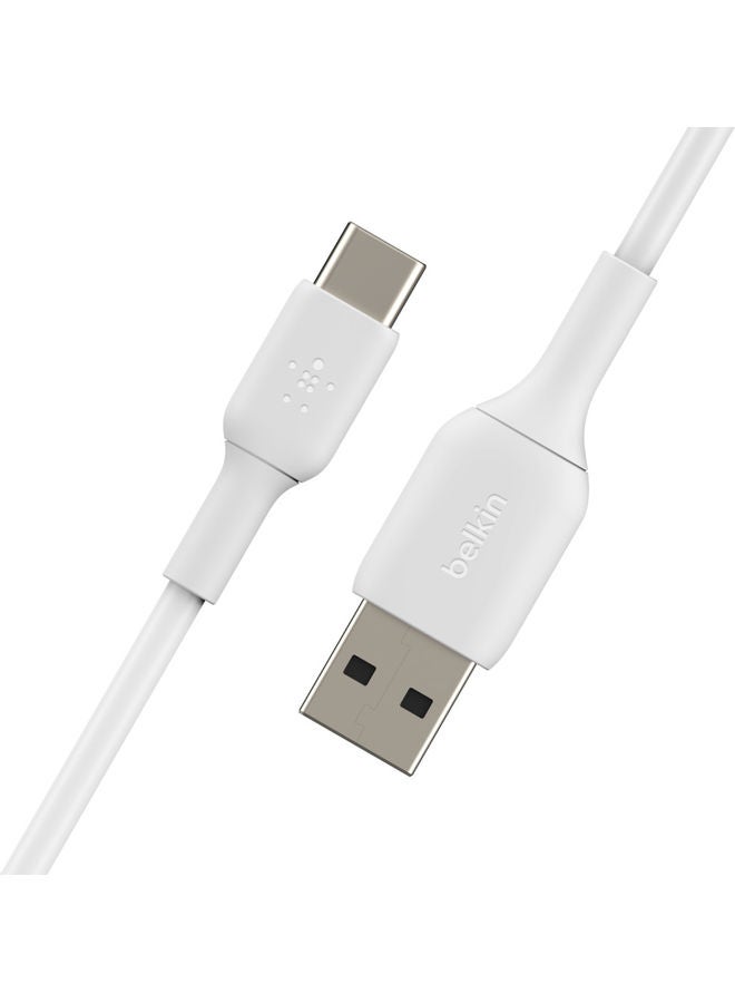 belkin Boostcharge Usb-C To Usb-A Charger Cable, Type C Cable, Usb C Cable For Iphone 15, Samsung Galaxy S24, S24+, S24 Ultra, Pixel, Ipad Pro, Nintendo Switch And More - 1M White  - Image 3