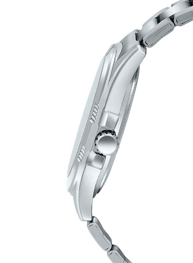 كاسيو ساعة يد إنتايسر بعقارب وسوار من الإستانلس ستيل طراز MTP-1308D-9AVDF - 33 مم - فضي للرجال - Image 2