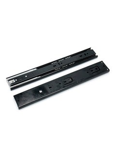 2-Piece Ball Bearing Drawer Slide Black 26x2x5.5cm