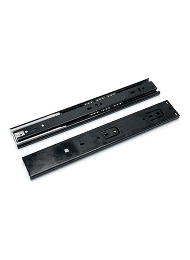 Generic - 2-Piece Ball Bearing Drawer Slide Black 26x2x5.5cm - Image 1