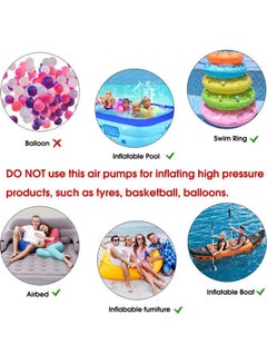 Generic Portable Electric Air Pump Black 10.5 x 10.2 x 10.3cm  - Image 2