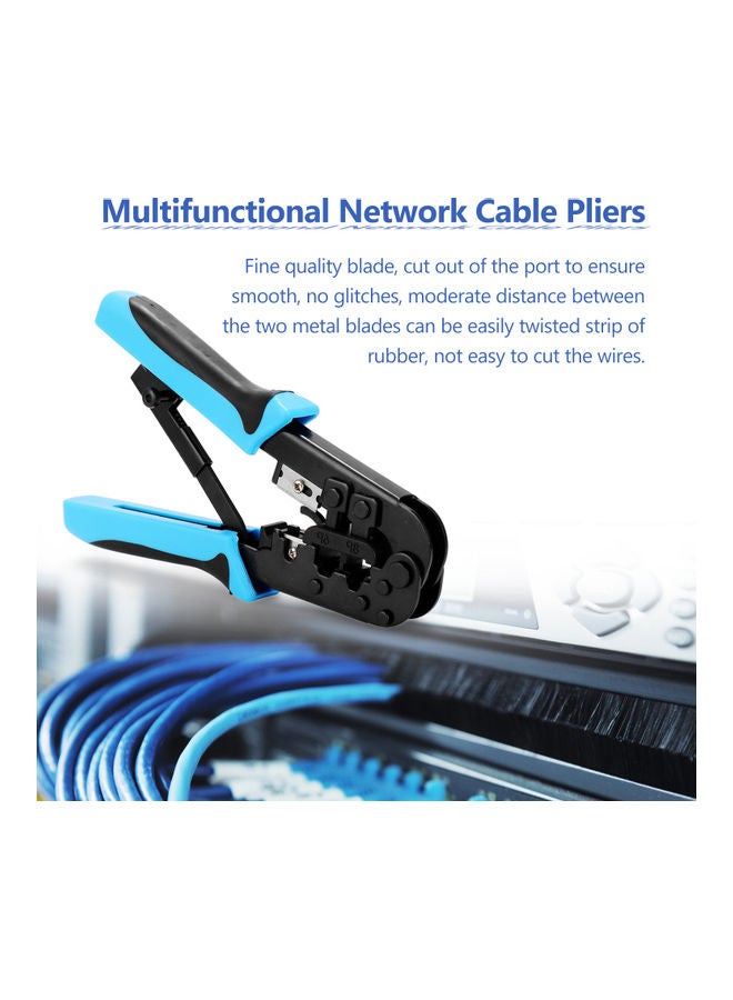Generic Network Cable Crimping Pliers Tools Blue/Black 26x3x10.5cm  - Image 5