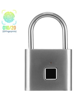 Generic Smart Fingerprint Lock Silver 10 x 1.6 x 5.6cm 
