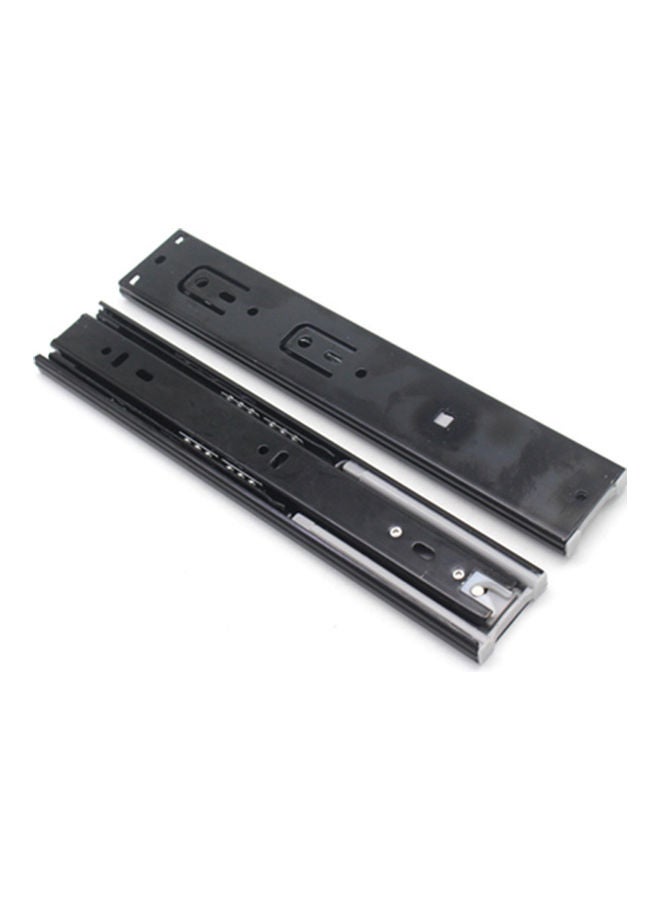 Generic - 2 Pieces Drawer Slides Low Noise Ball Bearing Drawer Slides Black 25x2.5x4.5cm - Image 1
