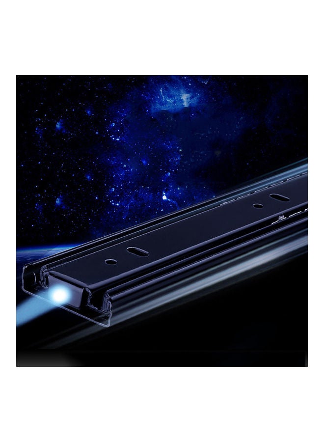 Generic - 2 Pieces Drawer Slides Low Noise Ball Bearing Drawer Slides Black 25x2.5x4.5cm - Image 1