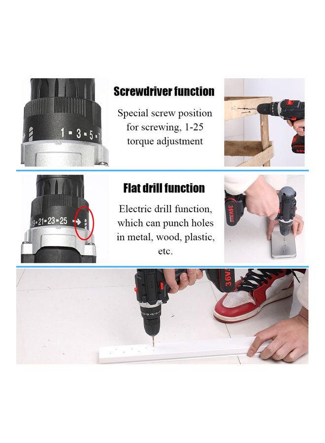 Generic - Multifunctional Electric Impact Cordless Drill multicolour 27.5x6.5x25cm - Image 1