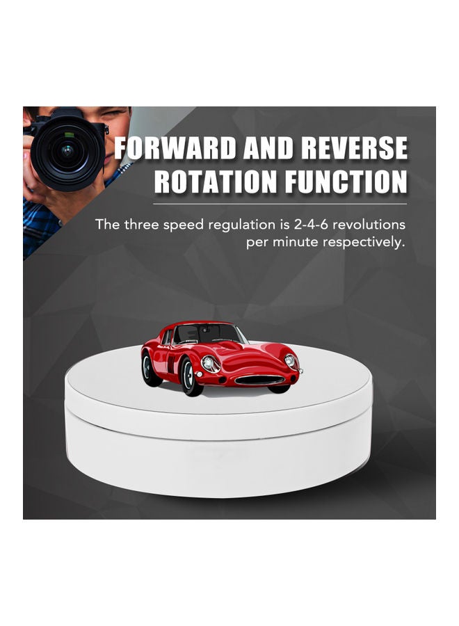 360 Degree Electric Rotating Turntable Display Stand Black 15.5x4.1x14.2cm