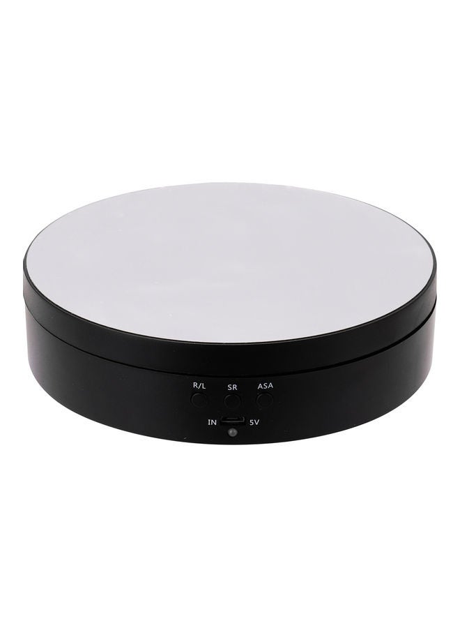 360 Degree Electric Rotating Turntable Display Stand Black 15.5x4.1x14.2cm