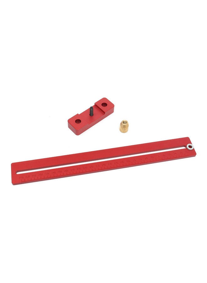Generic Measuring Ruler Woodworking DIY Tool Straight Line Red 30 x 5cm 