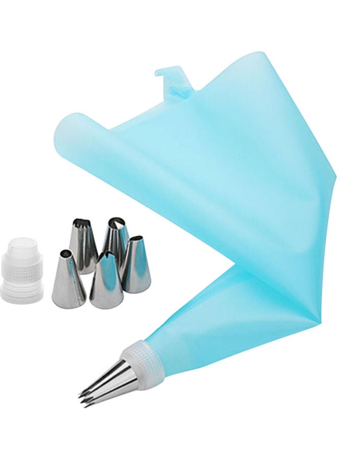 8-Piece Of Stainless Steel Cake Decorating Supplies Tools Blue 12 x 2 x 10cm  - Image 4