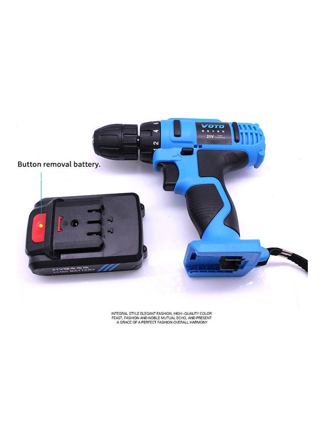 Rechargeable Electric Drill Cordless Screwdriver Set Multicolour 22 x 8 x 19cm - Image 1