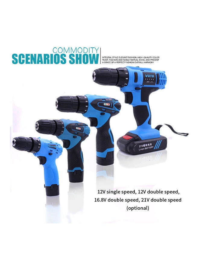 Rechargeable Electric Drill Cordless Screwdriver Set Multicolour 22 x 8 x 19cm - Image 3